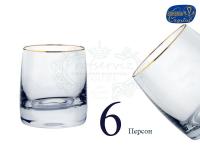 25015/230116/60 Идеал стопка для водкии 60мл.(6шт) золот.отводк. Богемия Чехия_9704147