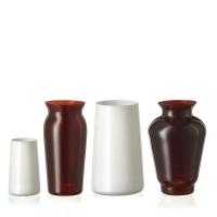 Набор  мини ваз, цвет D5352  4шт.,цвет белый и темно-коричневый Богемия Чехия 76217_9709414