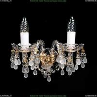 1410/2/G/V0300 Бра золото,белый 2x40 w, 21х30 см Bohemia Ivele Crystal Чехия_8800218