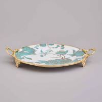 БЛЮДО 38*31*5,5 см фарфор/металл 46-1389_8414802