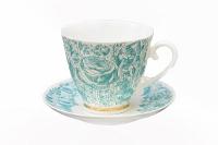 Чайная пара 200 мл ф-ма Гвоздика рис.Лето Зеленое   костянной фарф. 81.20071.00.1 ЛФЗ_1600666