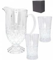 Набор кувшин на ножке 1,145 л + 6  стаканов 225 мл. в упаковке  AS-dekor 8009 DM_2700156