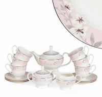 Чайный сервиз JEWEL Цветение Вишни 6/15 предм. (фарфор костяной) ПС0045-28_9200283 Чайный сервиз JEWEL Цветение Вишни 6/15 предм. (фарфор костяной) ПС0045-28_9200283