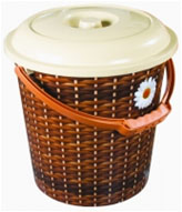 Ведро с крышкой 15л декор.  Ведро с крышкой 15л декор.