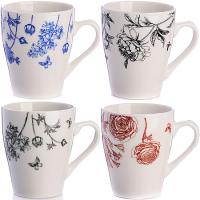 31227 Кружка 340 мл Цветы графика костяной фарфор LORAINE_9900456 31227 Кружка 340 мл Цветы графика костяной фарфор LORAINE_9900456