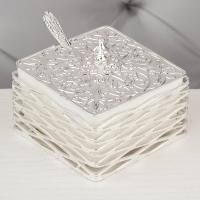 M-BC-238832  Сахарница с ложечкой, 10*10*8,5 см._6902030