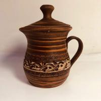 3-20-070 Сливочник гончарный ангоб керамика(глина)_5900673