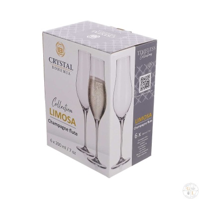 Набор фужеров для шампанского Crystalite Bohemia LIMOSA 200 мл (6 шт), 91L/1SI96/0/00000/200-664_970