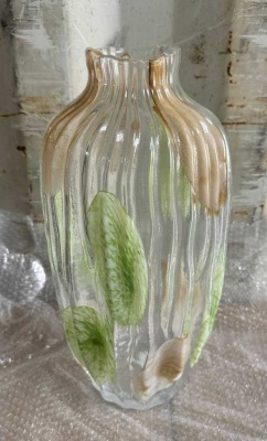 Ваза настольная 16*29 cm, прозрачное стекло, арт.7122_3900089