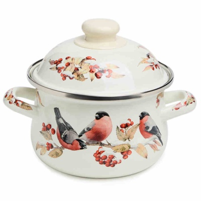 КАСТРЮЛЯ 3,6 л AGNESS ЭМАЛИРОВ. С КРЫШКОЙсерия 