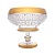 Фруктовница 60510/N/24111PK/255 25см  хрусталь с золотом Crystal Heart Чехия 47409_9707894