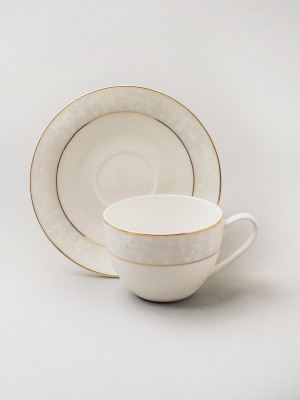 Чайная пара JEWEL Криспи 270 мл (костяной фарфор) ПС0026-28_9200260