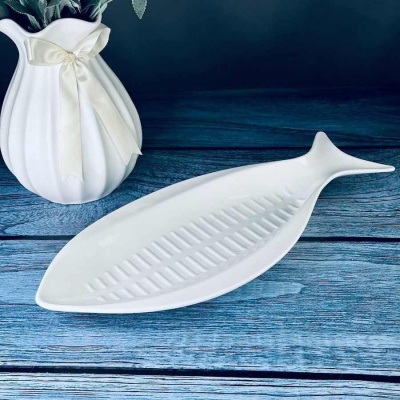 118-044 Блюдо для рыбы 35,5см BIANCO в подарочной упак. Фарфор Lenardi