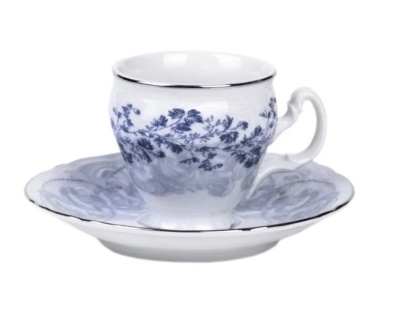 БЕР Бернадотт  кофейная пара 90 мл,блюдце11,5 см, декор 