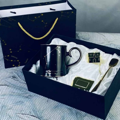 106-290 Кружка 360мл с ложкой и фильтром ОВЕН в под.уп.Фарфор_5000689