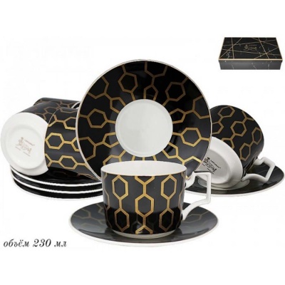 133-132 Чайный набор 230 мл 12пр. в подарочной упак. Фарфор Lenardi