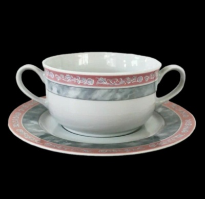 80035 Яна чашка с блюдцем для супа 310 мл 