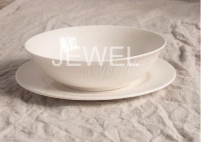 Тарелка  плоская 20 см Шармель (набор 6шт.) (фарфор new bone) Цветная коробка JEWEL ПС0023-33_920046