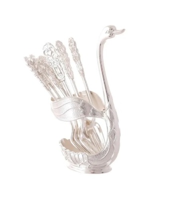 Набор вилок на подставке  , 3.8*6.5*12.5 серебро, (6 шт) 63674_9709458