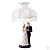 Лампа настольная с фарфоровой статуэткой 