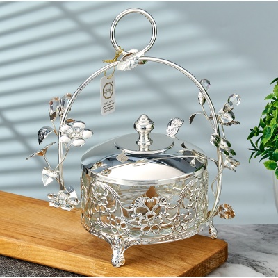 M-U-5001EY/SL  18,5*11,5*20,5см Сахарница с цветами на ручке_6902109