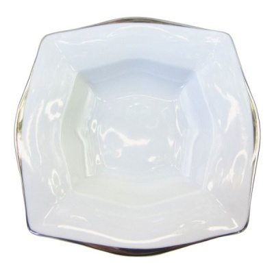 E374 Тарелка глубокая 22,5 Lwow/широкая отводка платиной/ CMIELOW Польша_7600682