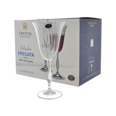 FREGATA OPTIC фужер для вина 250 мл (6 шт),Богемия  Чехия 59532_9709334