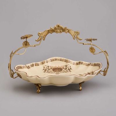 БЛЮДО 33*28*22 см фарфор/бронза 46-1384_8414798