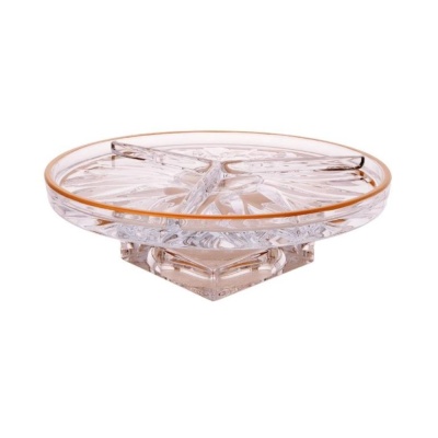 Менажница  25см Матовая полоса Flame (Фламе) AS Crystal  Богемия Чехия 68097_9709271