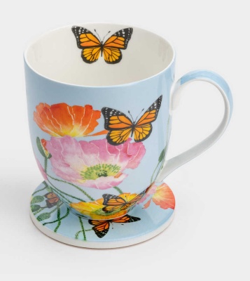 Кружка  400 млс подставкой 