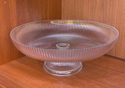 Фруктовница на ножке 30 см, В 12 см,  стекло Турция_5200208