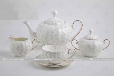 Н 1050011 Джулия БЕЖ сервиз чайный 6/17 (зол.лента)16702 HATORI (Freydis) Австрия_3203315