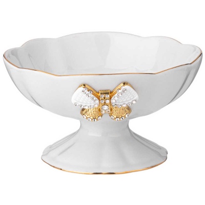 ВАЗА 13*7 см НА НОЖКЕ с бантиком  lefard 