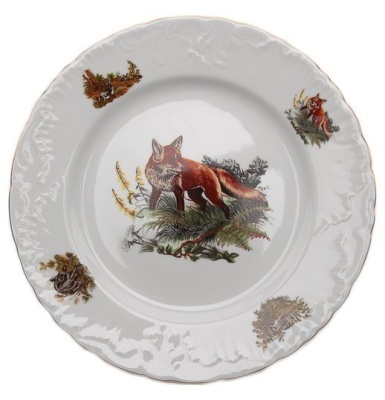Рококо Охота Тарелка 25см мелкая CMIELOW Польша OMD1051-16_7600648