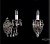 1700/1С Бра  никель черненый, 1х40 w, 12х24х24 см Bohemia Ivele Crystal Чехия_8800211