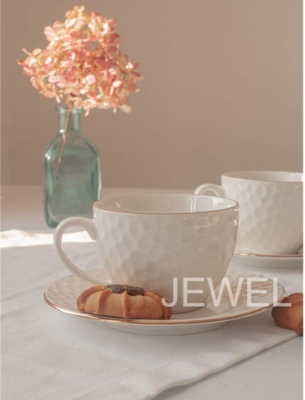 Чайная пара 270 мл Нежность (набор 6шт) (фарфор new bone)  подарочная коробка JEWEL ПС0030-33_920046