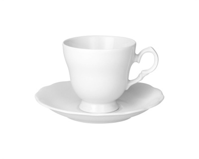 Alaska0002 Чашка с блюдцем 170 мл/14 см Alaska (6шт.) недекор. Cmielow Польша 76164_9709418