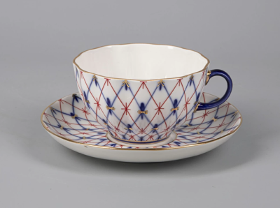 Чайная пара 250 мл ф. Тюльпан рис. Сетка 1950,  81.30860.00.1 ИФЗ_1600797