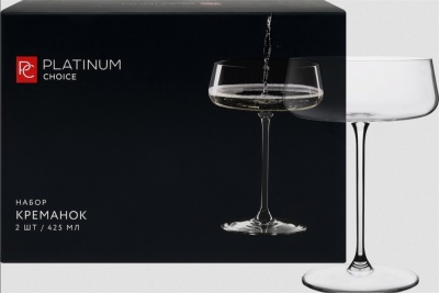 PLATINUM CHOICE креманка/бокал для шампанского 425мл ( 2 шт) Rona Словакия 65987_9709367