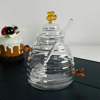 588-734 Банка для мёда 500мл с ложкой в под.уп.Стекло_5000782