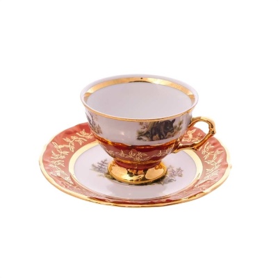 Охота красная Мария-тереза кофейная пара мокко(6шт) Repast Чехия 64451_9709207