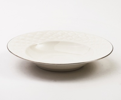 Тарелка 23см суповая  Суфле  (6шт.) (костяной фарфор),JEWEL ПС0035-28_9200378