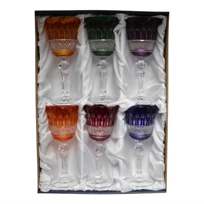 12116/24111/col/130 Кристина бокал для вина 130мл (6шт)  Цветной хрусталь Bohemia Чехия 56040_970789