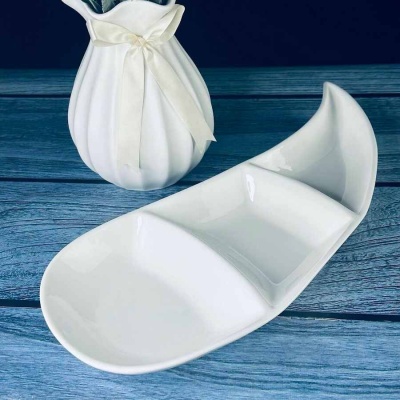 118-065 Менажница 41х17х4см BIANCO в подарочной упак. Фарфор Lenardi