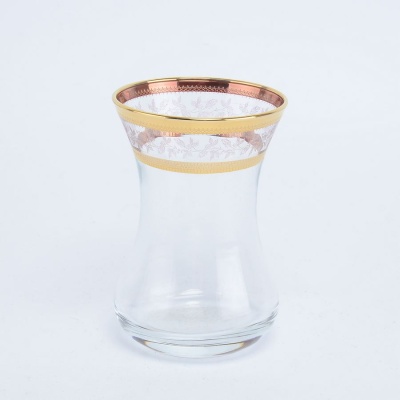 25262/43081/120  Армуд  стакан Золотой Лист V-D 120 мл (6 шт),   Bohemia Чехия 23622_9705465