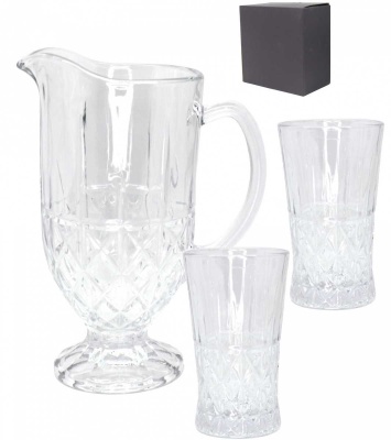 Набор кувшин на ножке 1,145 л + 6  стаканов 225 мл. в упаковке  AS-dekor 8009 DM_2700156
