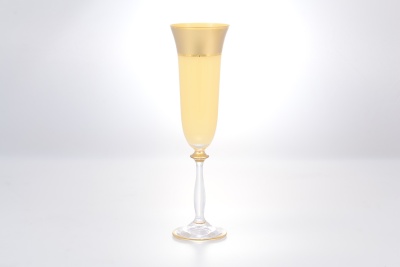 40600/MR01/6/SK/190 Анжела  фужер для шампанского 190мл Crystal Матовая полоса (6 шт), Чехия 37060_9