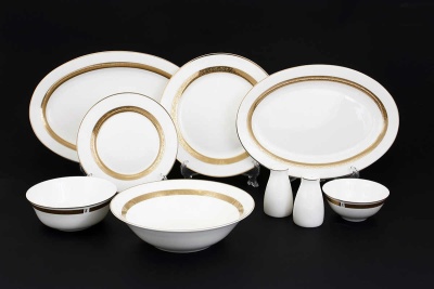 Столовый сервиз на 12/43 предм. Золотая лента Repast  65859_9709255