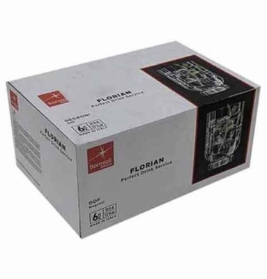 Florian стакан для виски 375мл 6шт /матовая полоса золото/ Bormioli Rocco Италия 63068_9709509