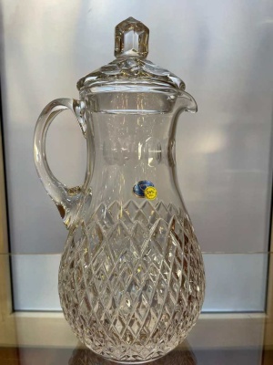 Кувшин хрустальный с крышкой 1,2л р. 800/130, Неман Беларусь 44130_3600932